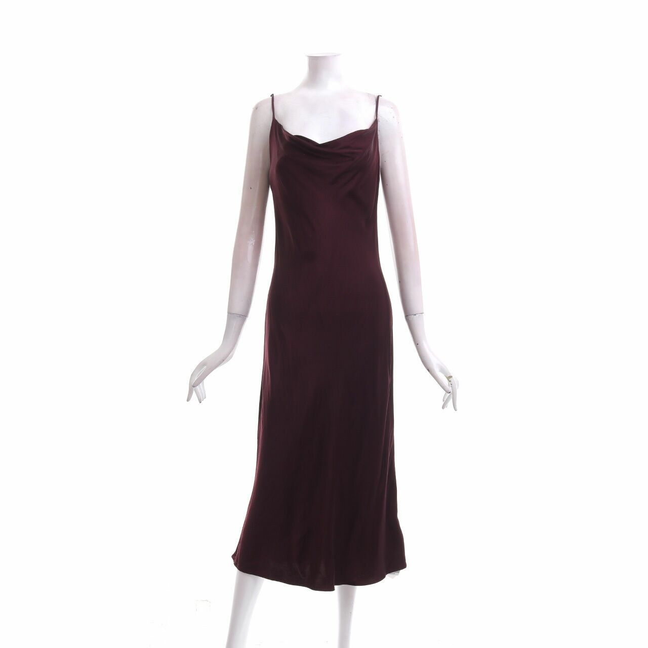 Zara Burgundy Midi Dress