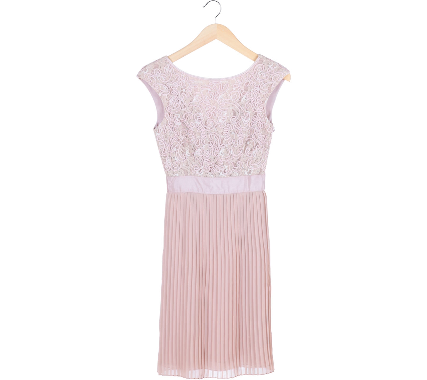 Ted Baker Cream Lace Pleated Mini Dress
