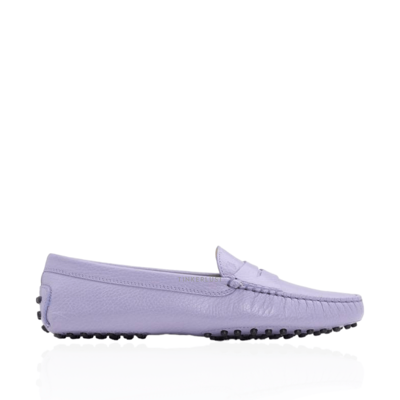 TOD'S Women Gommino Driving Shoes in Violet Grained Leather