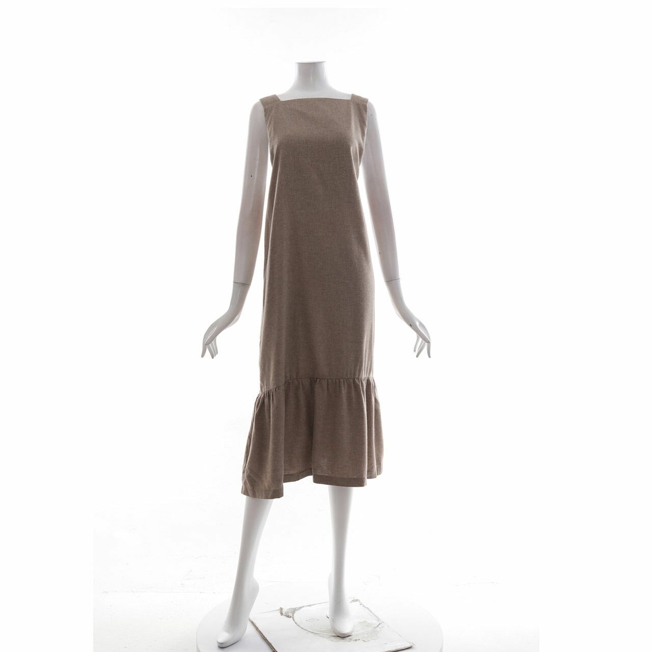 Zara Brown Overall Midi Dress