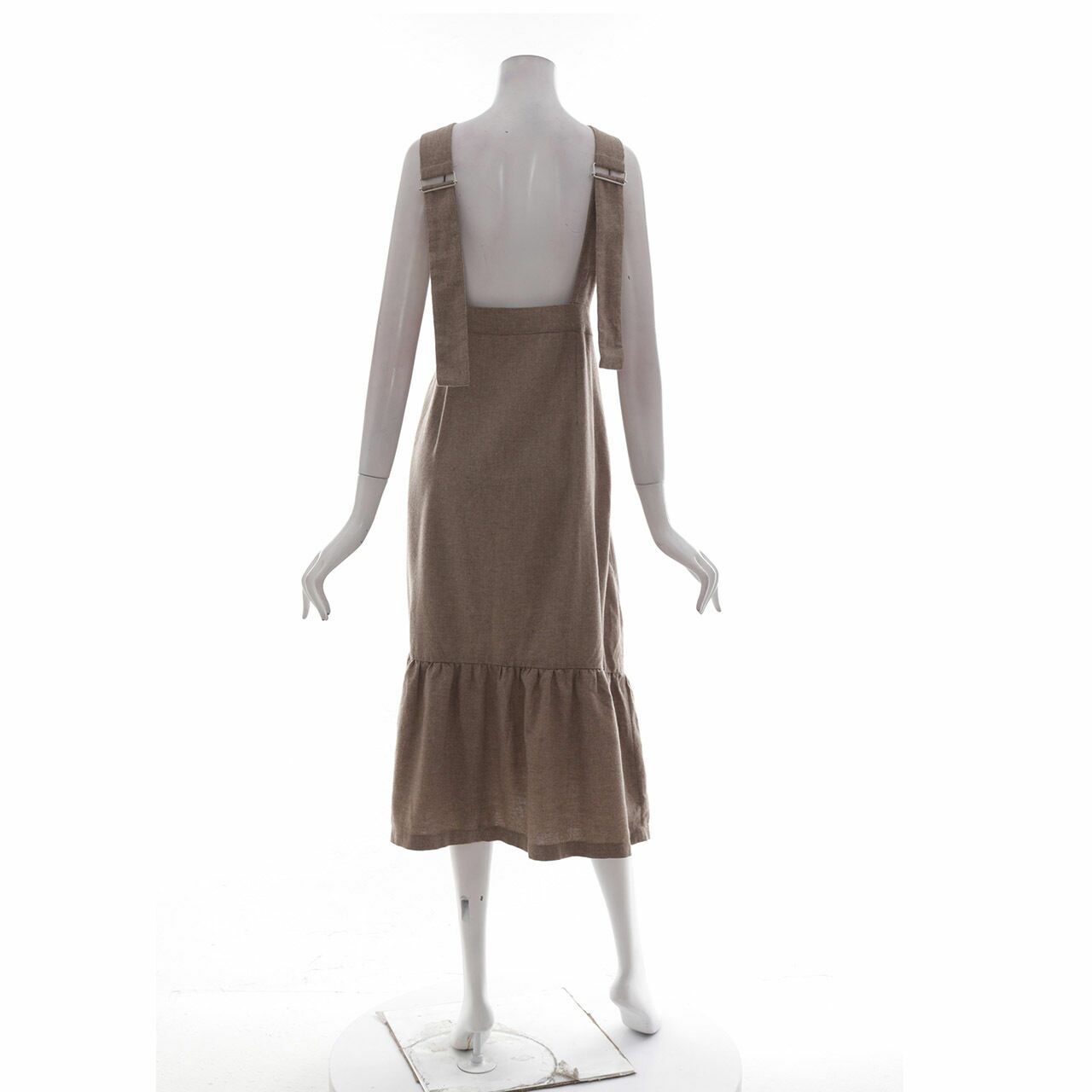 Zara Brown Overall Midi Dress