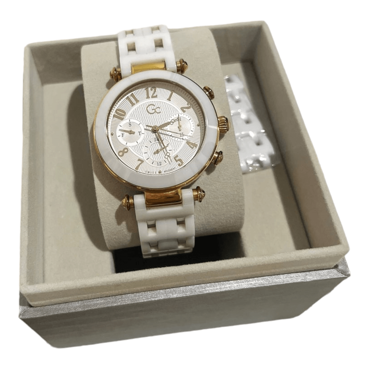 Guess Collection Gold & White Watch