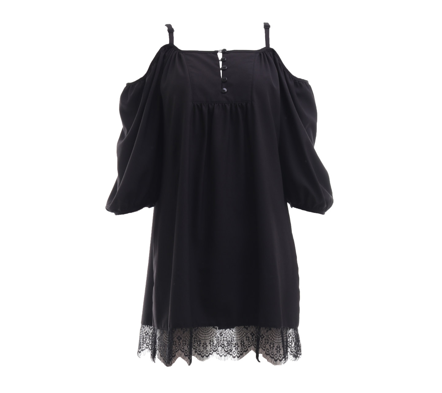 Cloth Inc Black Cold Shoulder Mini Dress