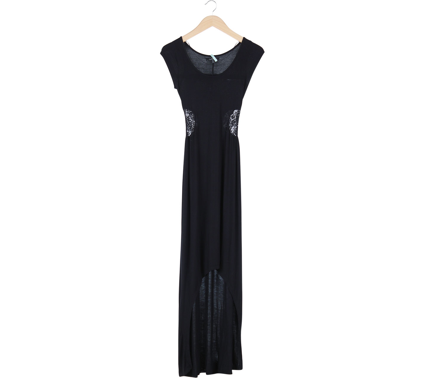 Zara Black Lace Insert Long Dress