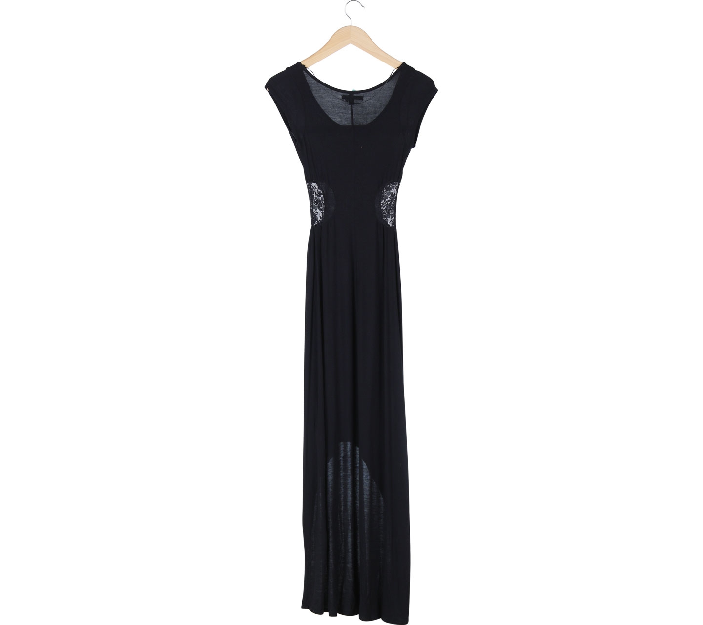 Zara Black Lace Insert Long Dress