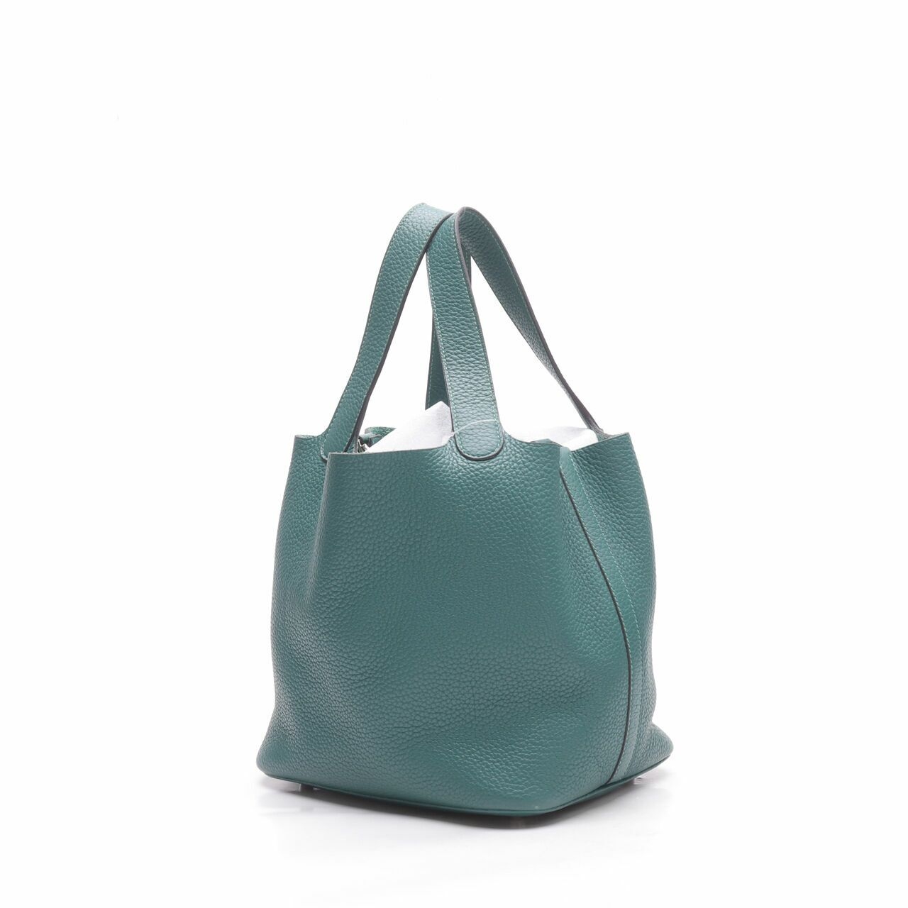 Hermes Picotin 22 Green Clemence Leather Shoulder Bag