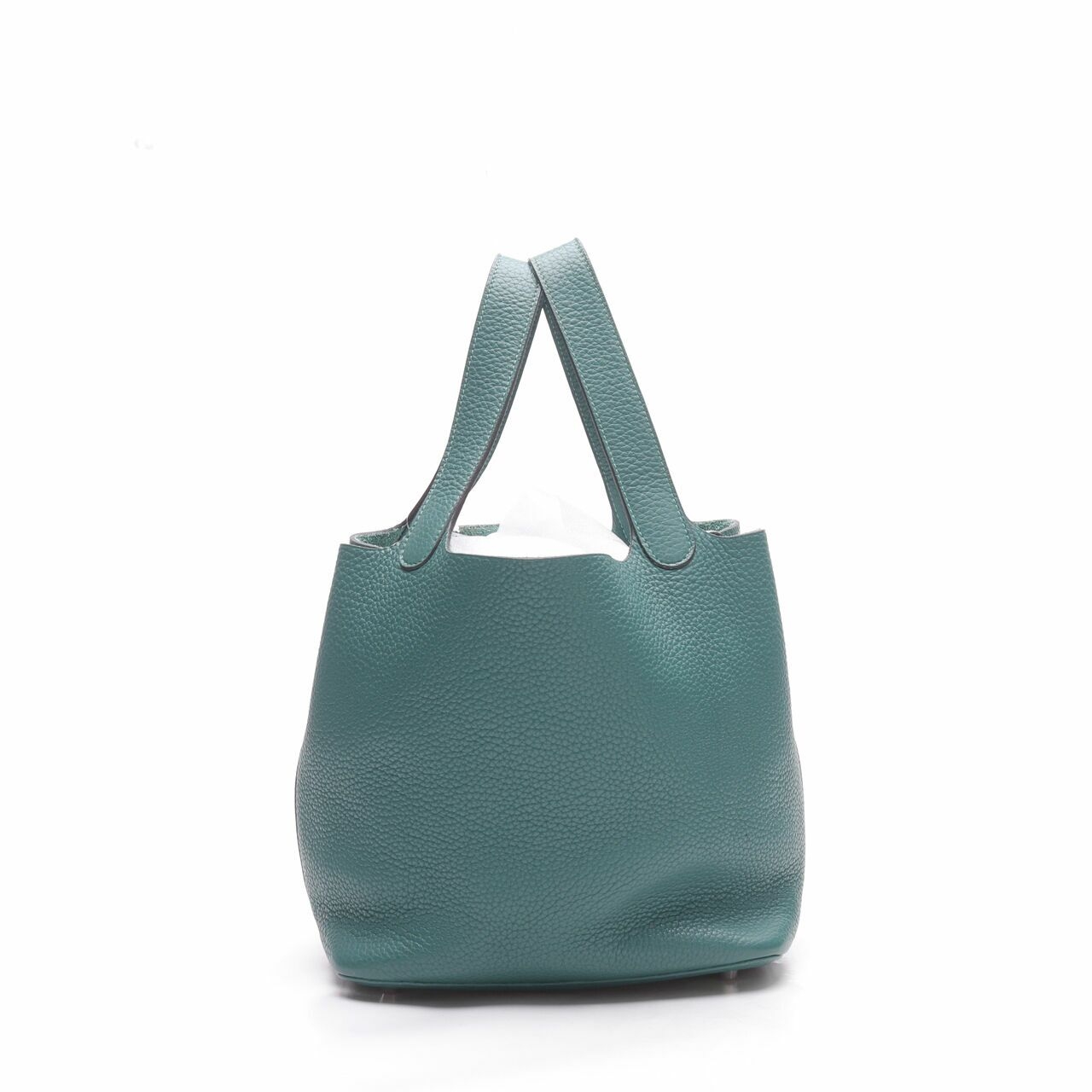 Hermes Picotin 22 Green Clemence Leather Shoulder Bag