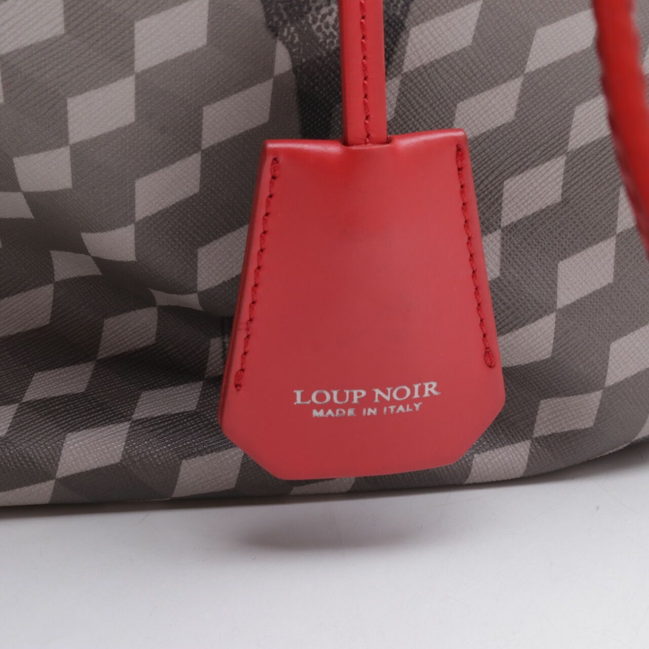 Loup Noir Cheval Gray Red Coated Canvas Tote Bag