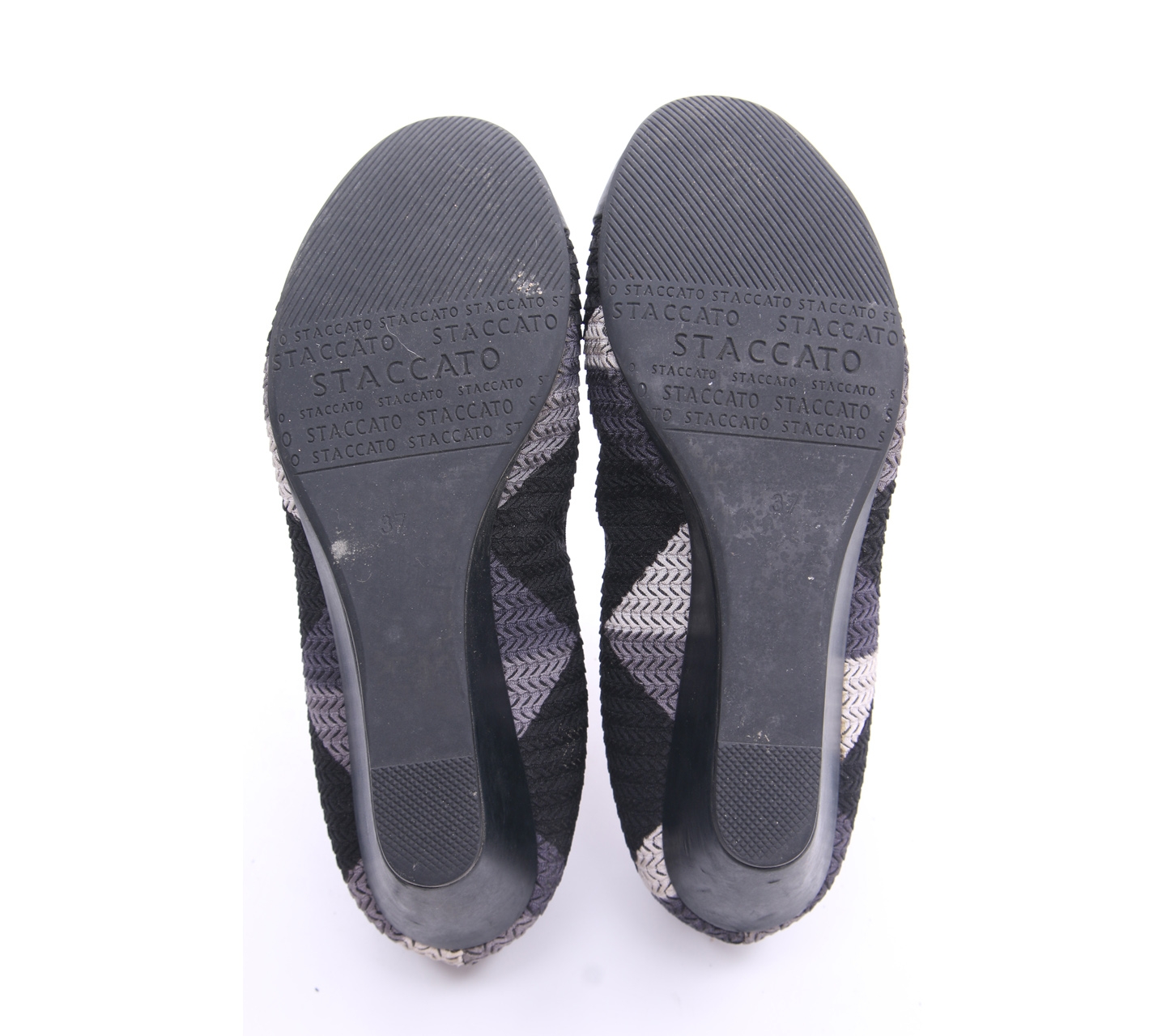 Staccato Black & Grey Wedges