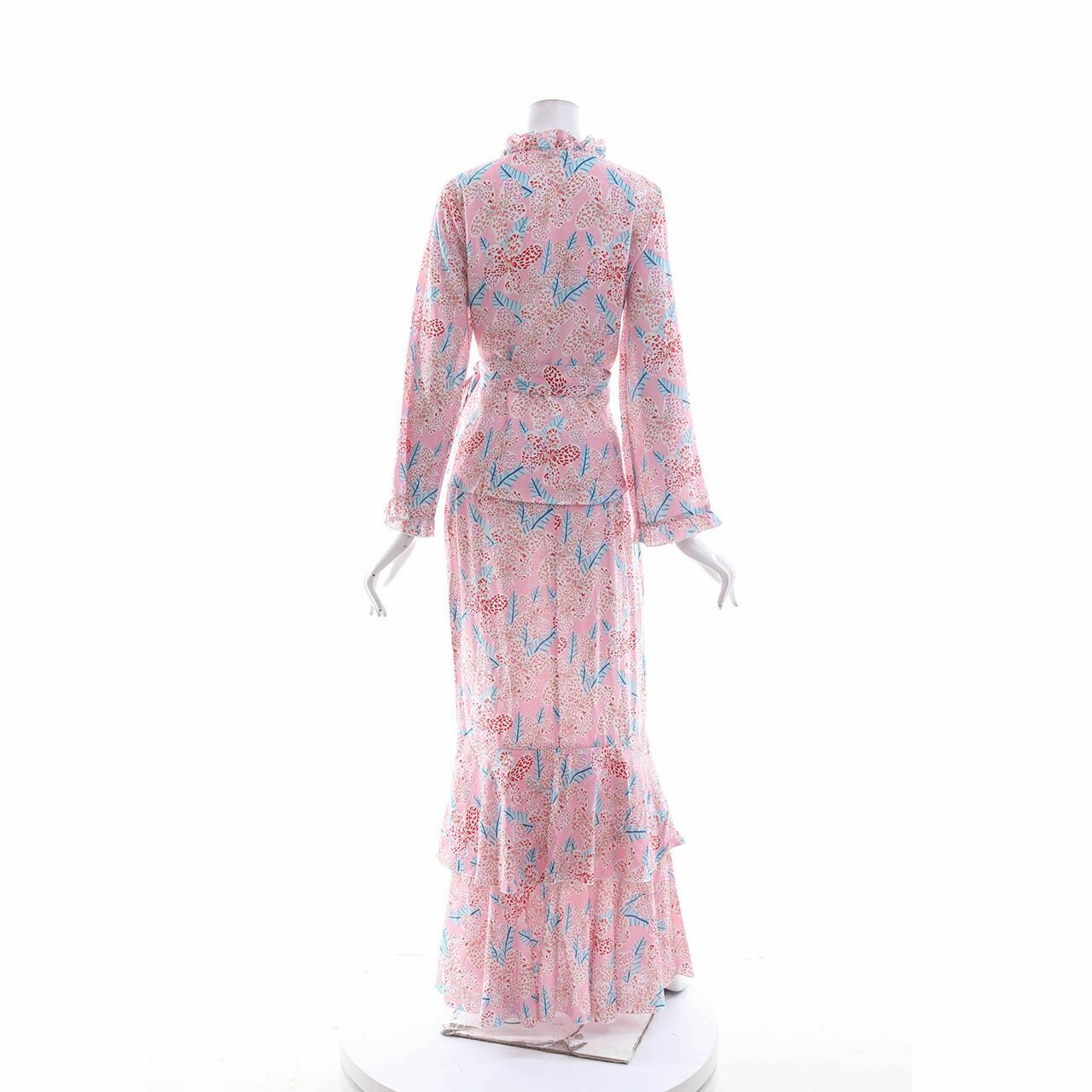 Lubna Pink & Multi Floral Two Piece