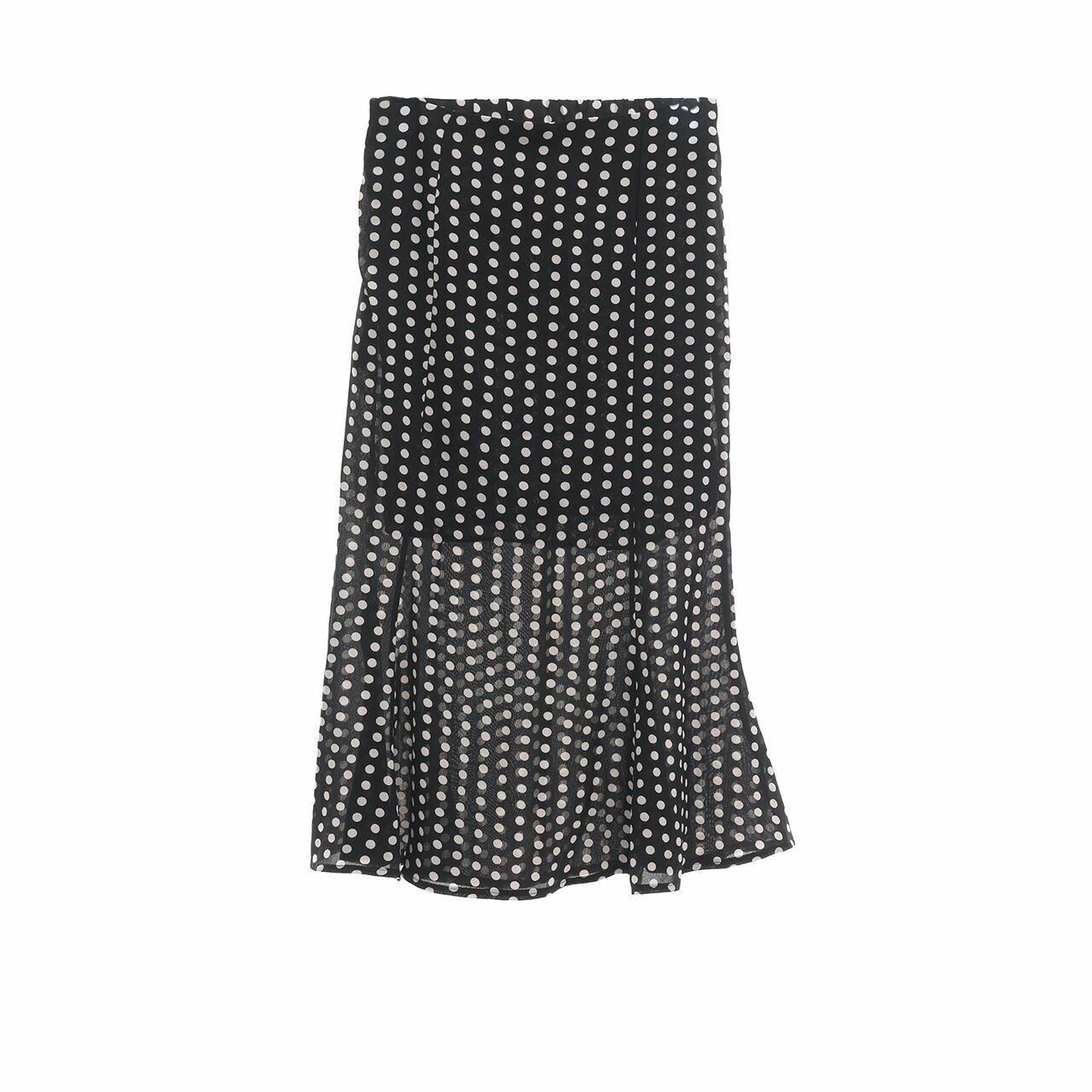 Day by Love And flair Black & White Polkadots Midi Skirt