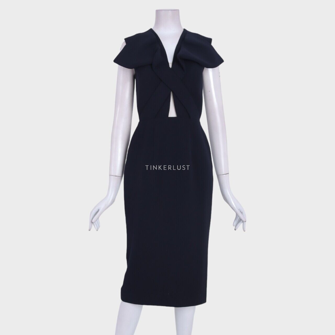 Peggy Hartanto Navy Sleeveless Midi Dress
