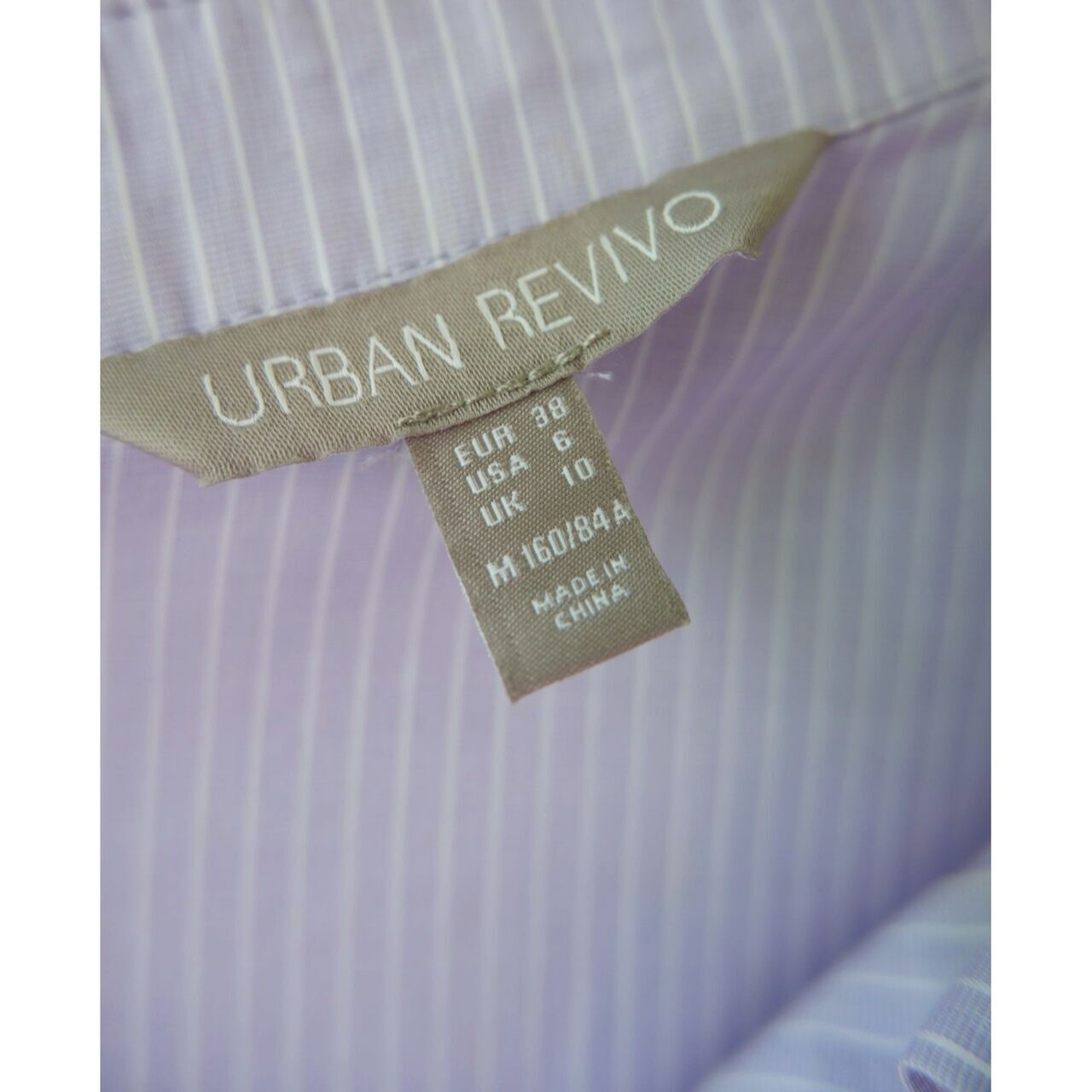 Urban Revivo Lilac Stripes Mini Dress