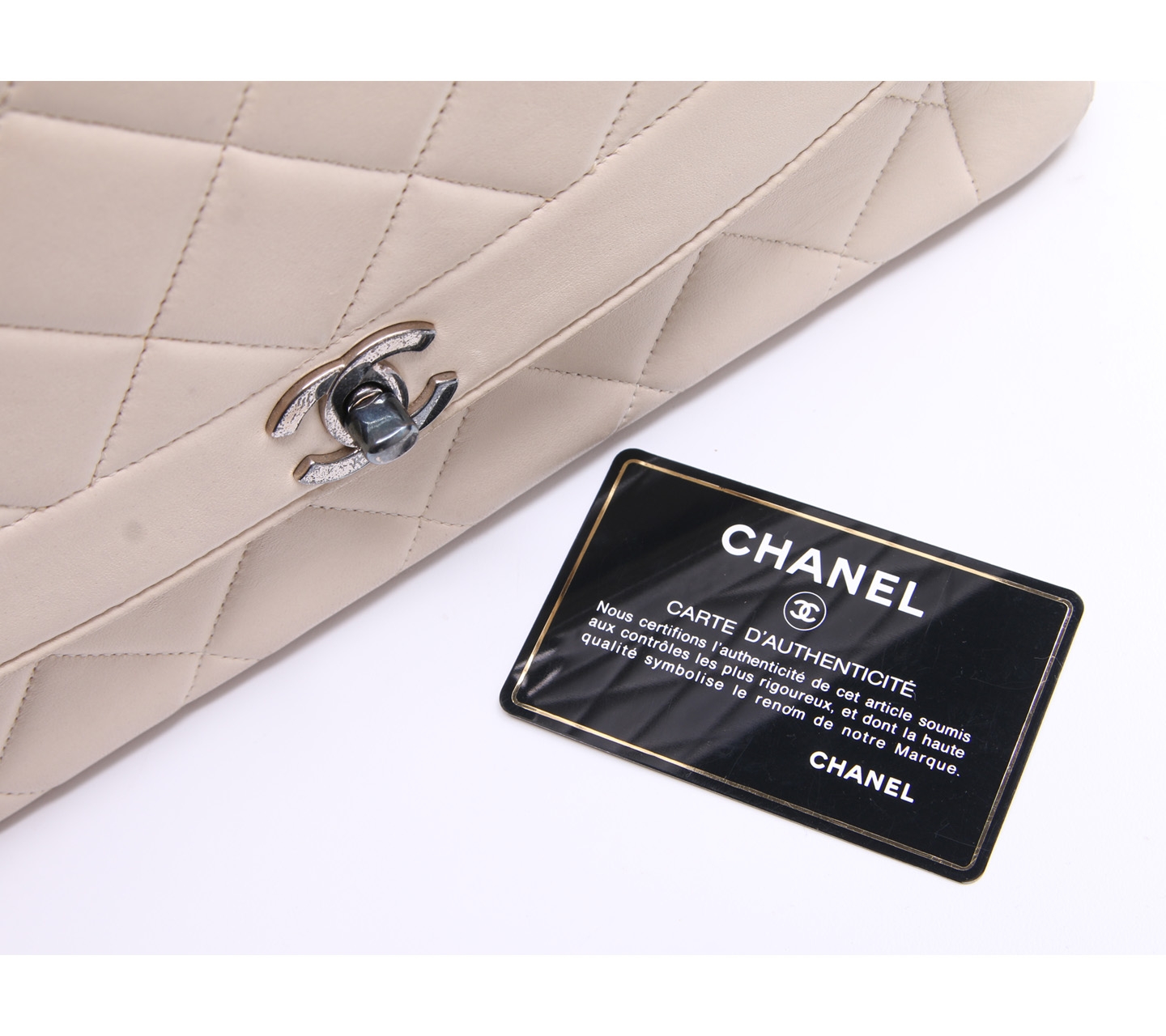 Chanel Cream Diana GHW Shoulder Bag 