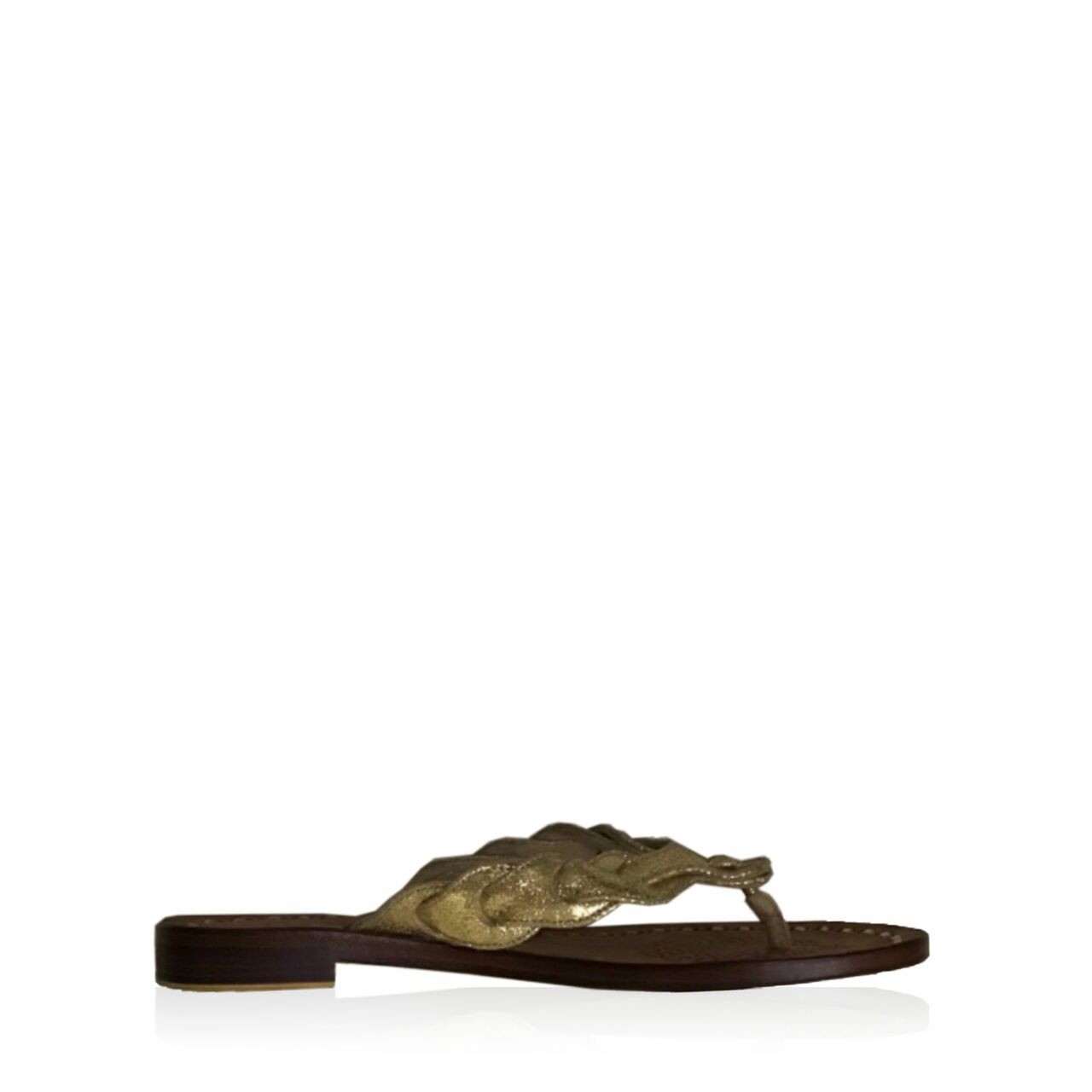 Niluh Djelantik Brown & Gold Organic Sandals