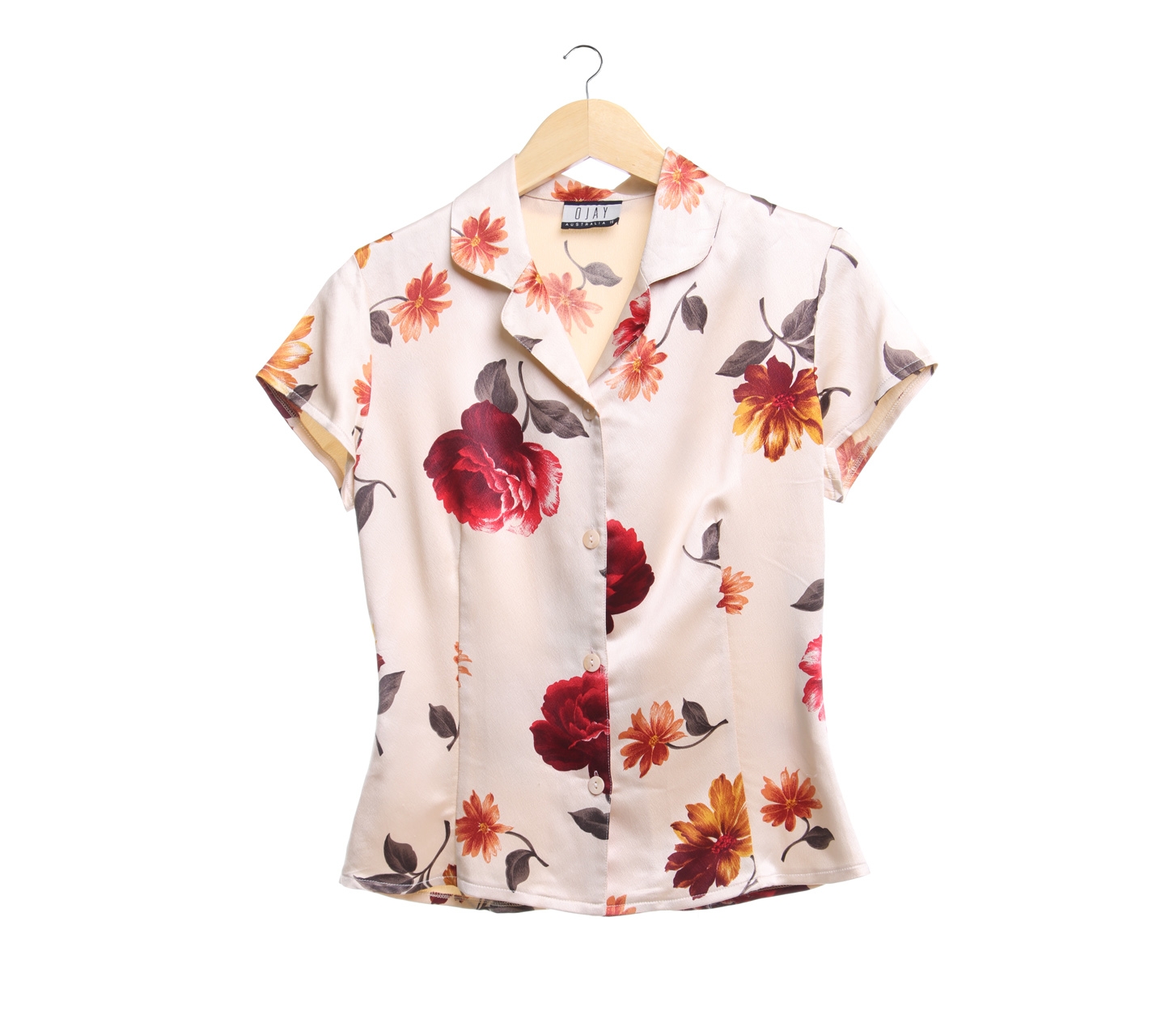 Ojay Beige Floral Blouse