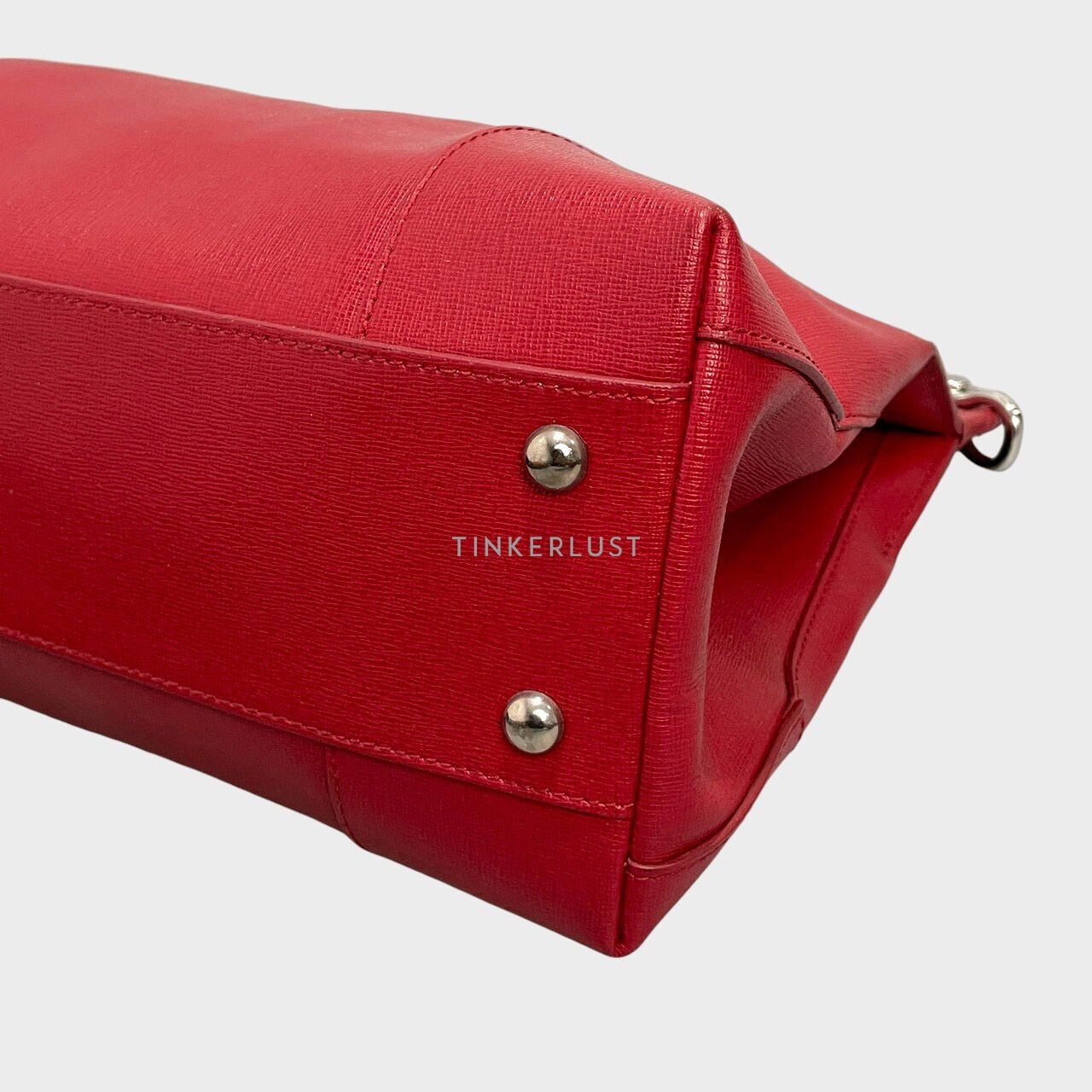 Furla Piper Red Leather SHW Handbag