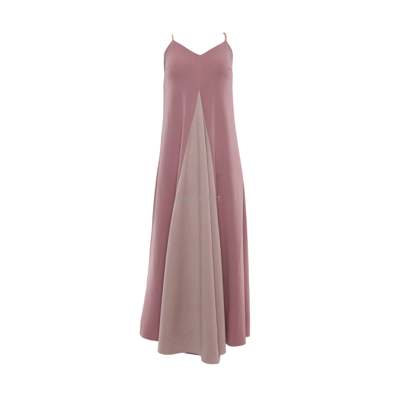 Sovi Atelier x Mme Huillet Pink & Cream Long Dress