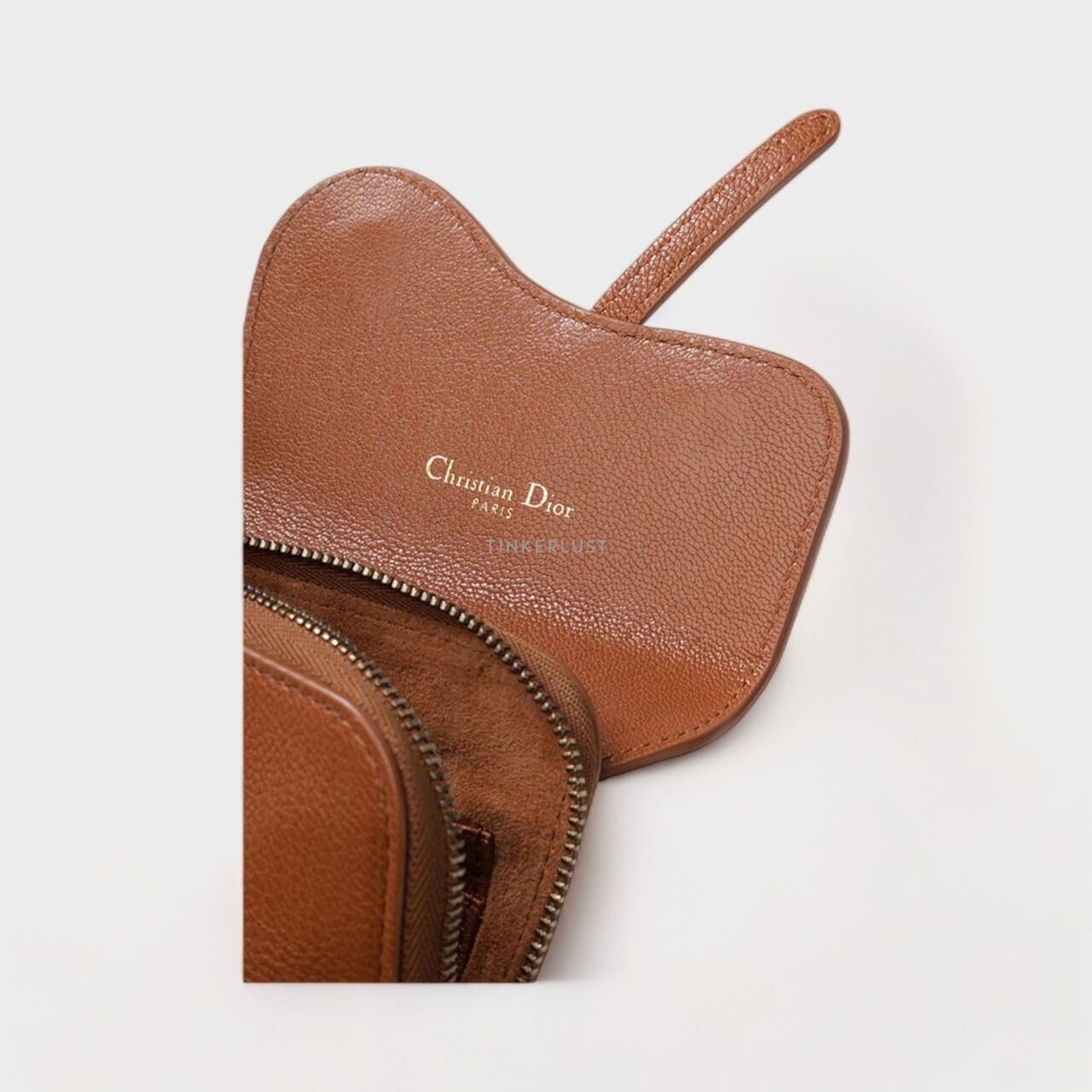Christian Dior Saddle Multifuctional Pouch in Cognac Grained Leather Luggage