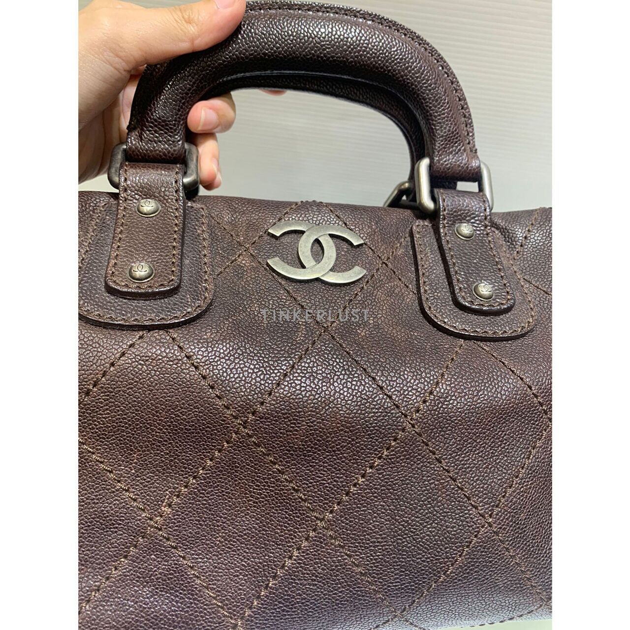 Chanel Duffle Dark Brown Caviar PHW #10 Handbag