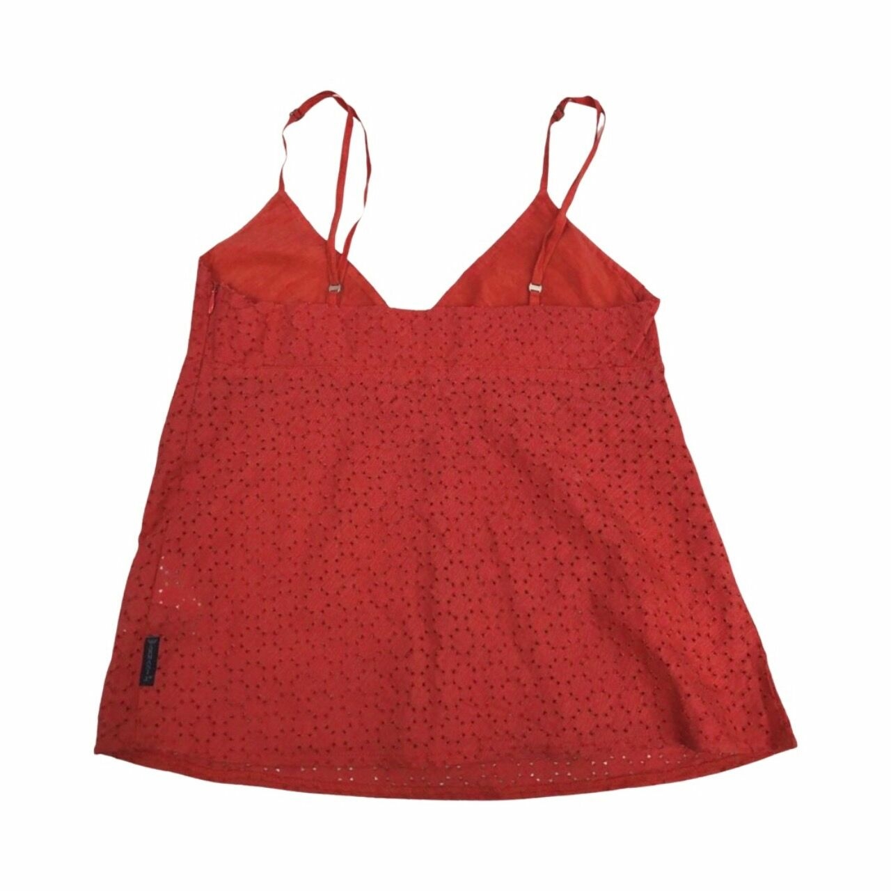 Armani Jeans Perforated Coral Red Sleeveless