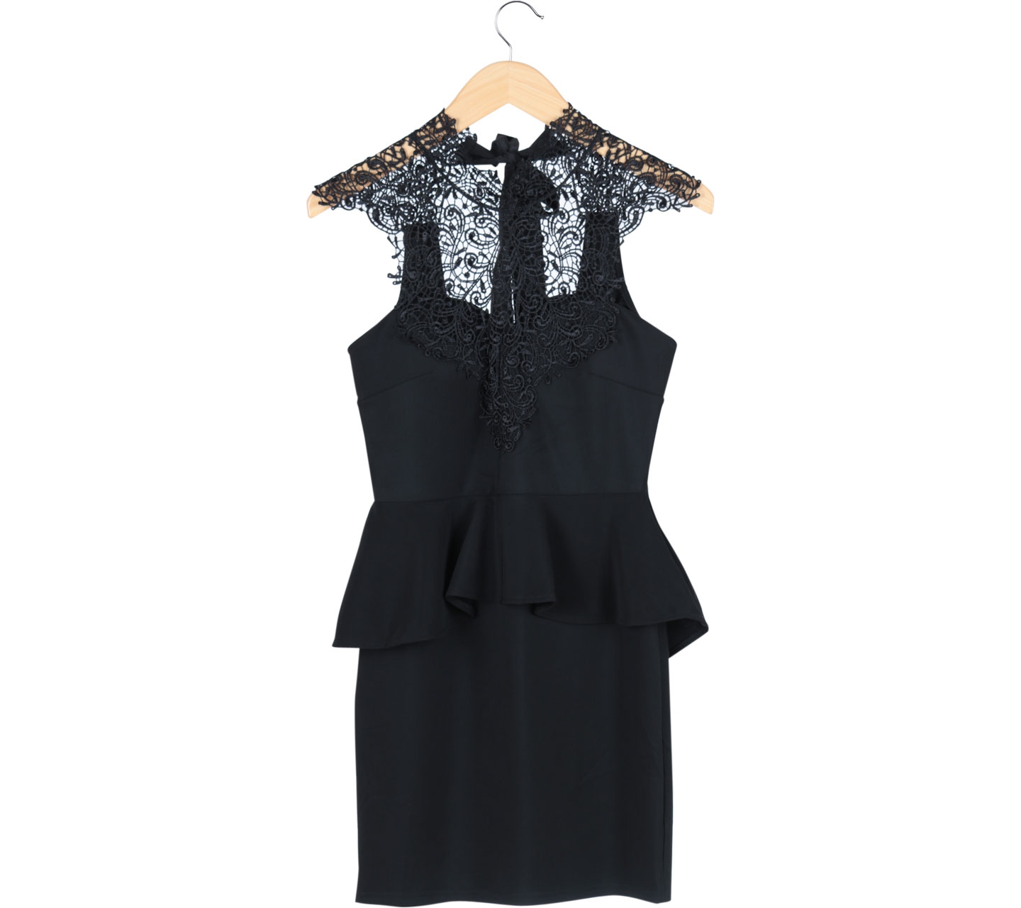 Something Borrowed Black Lace Insert Sleeveless Mini Dress