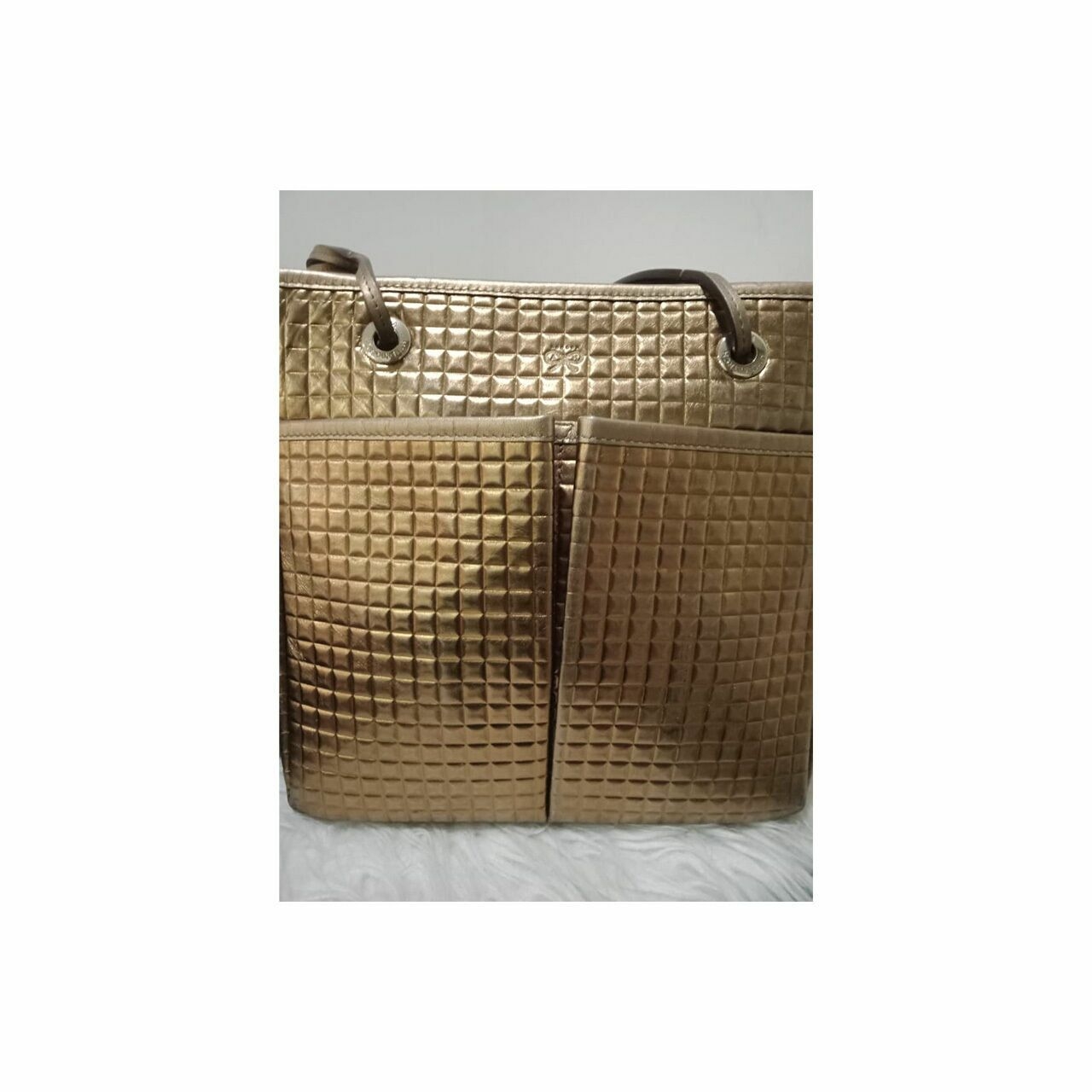 Anya Hindmarch Gold Tote Bag