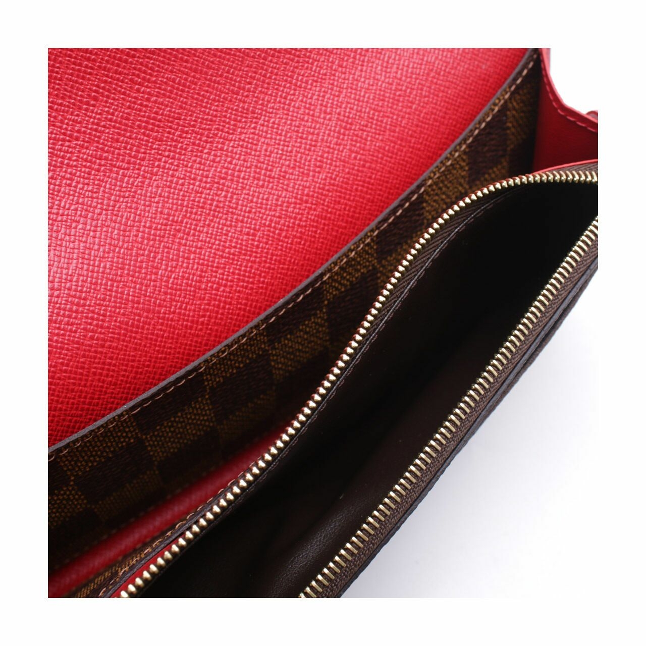 Louis Vuitton N63544 Damier Brown/Red Emilie Wallet