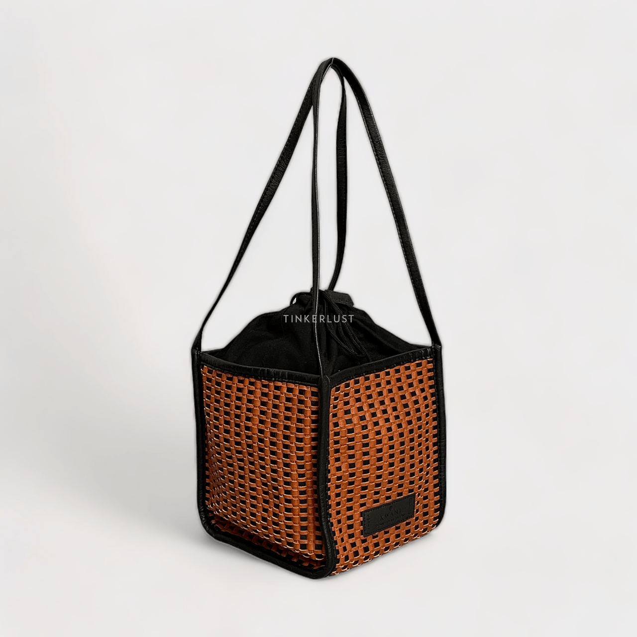 Kwani Brown & Black Weaving Shoulder Bag