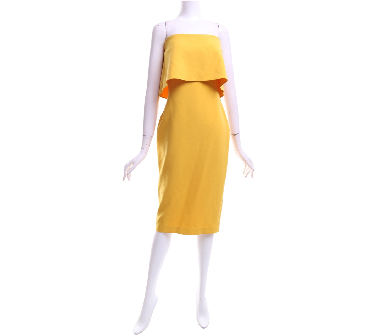 Likely Yellow Off Shoulder Midi Dress