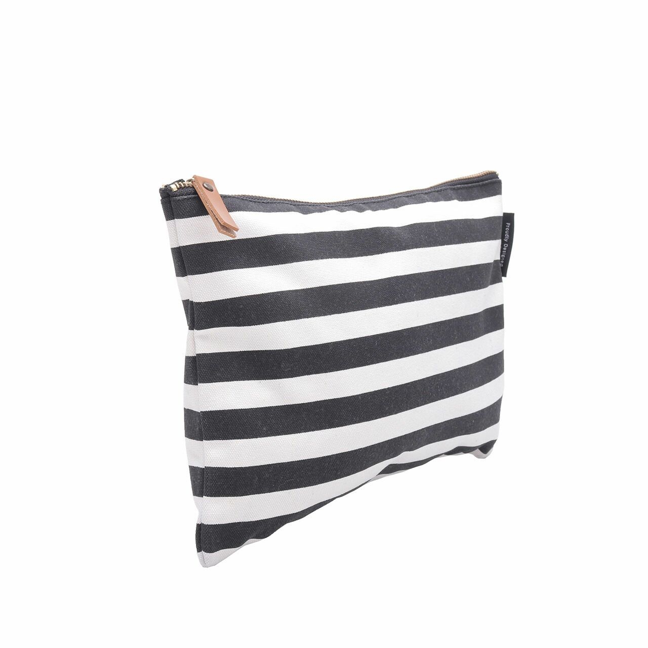 Chic & Darling Black & White Stripes Pouch