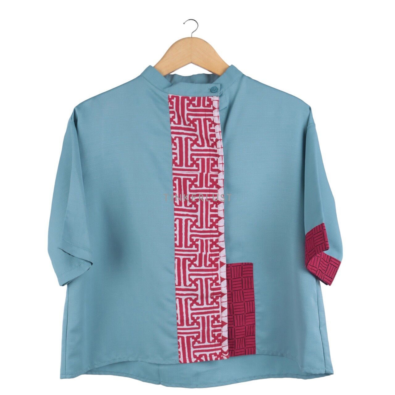 Shawl & co Red & Tosca Blouse