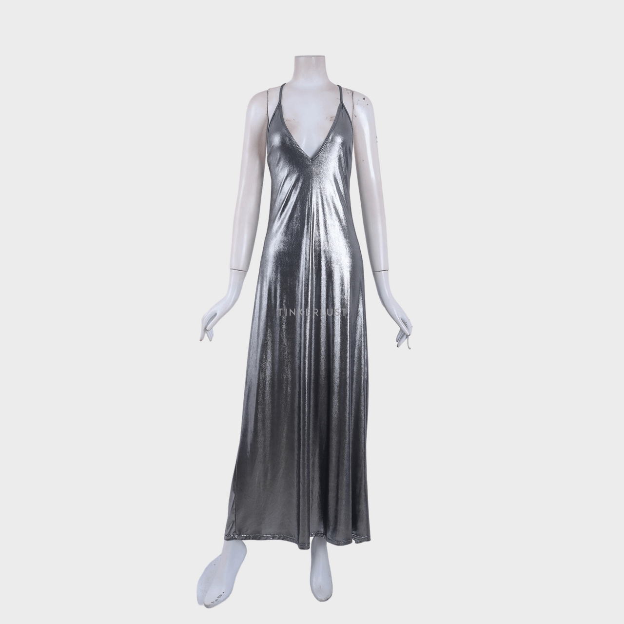 American Apparel Silver Long Dress