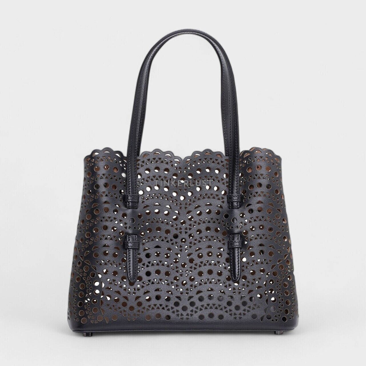 Alaia Mina 25 Lasered Black Handbag