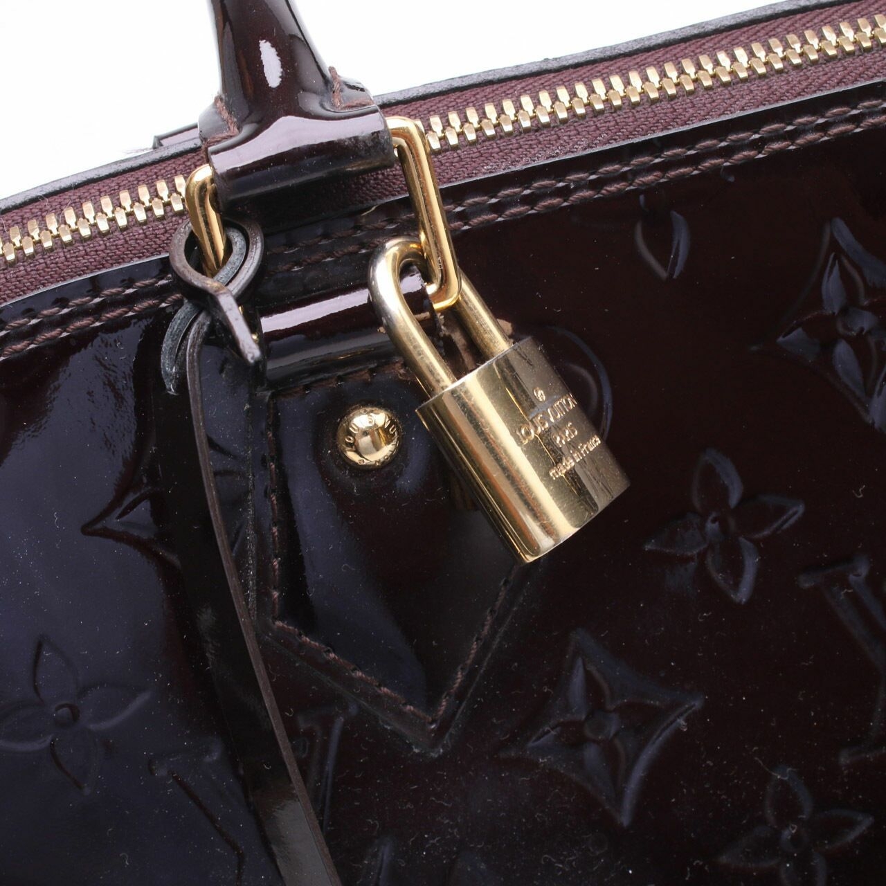 Louis Vuitton Alma GM Vernis Black Hand Bag