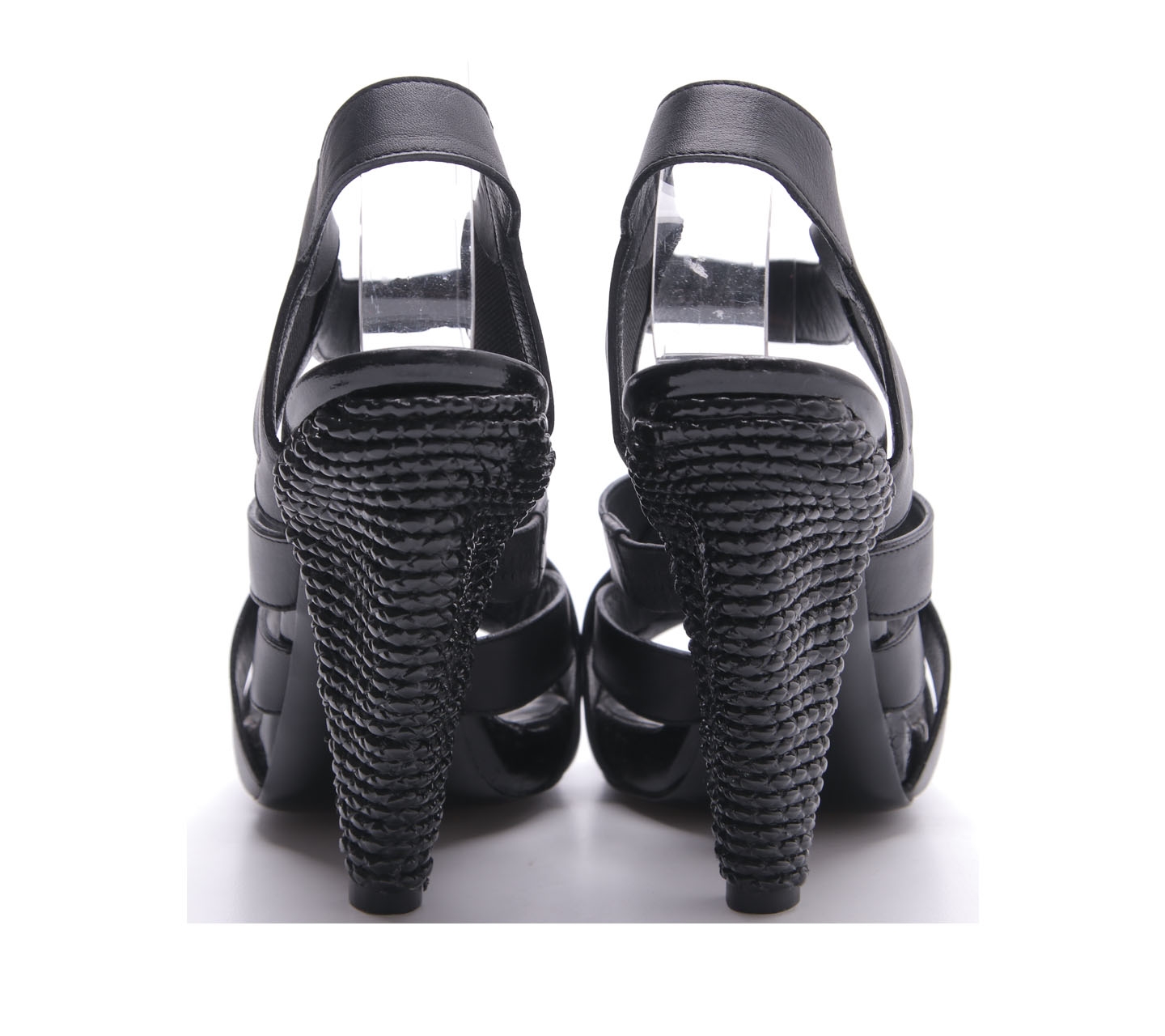 Bottega Veneta Strappy Black Heels