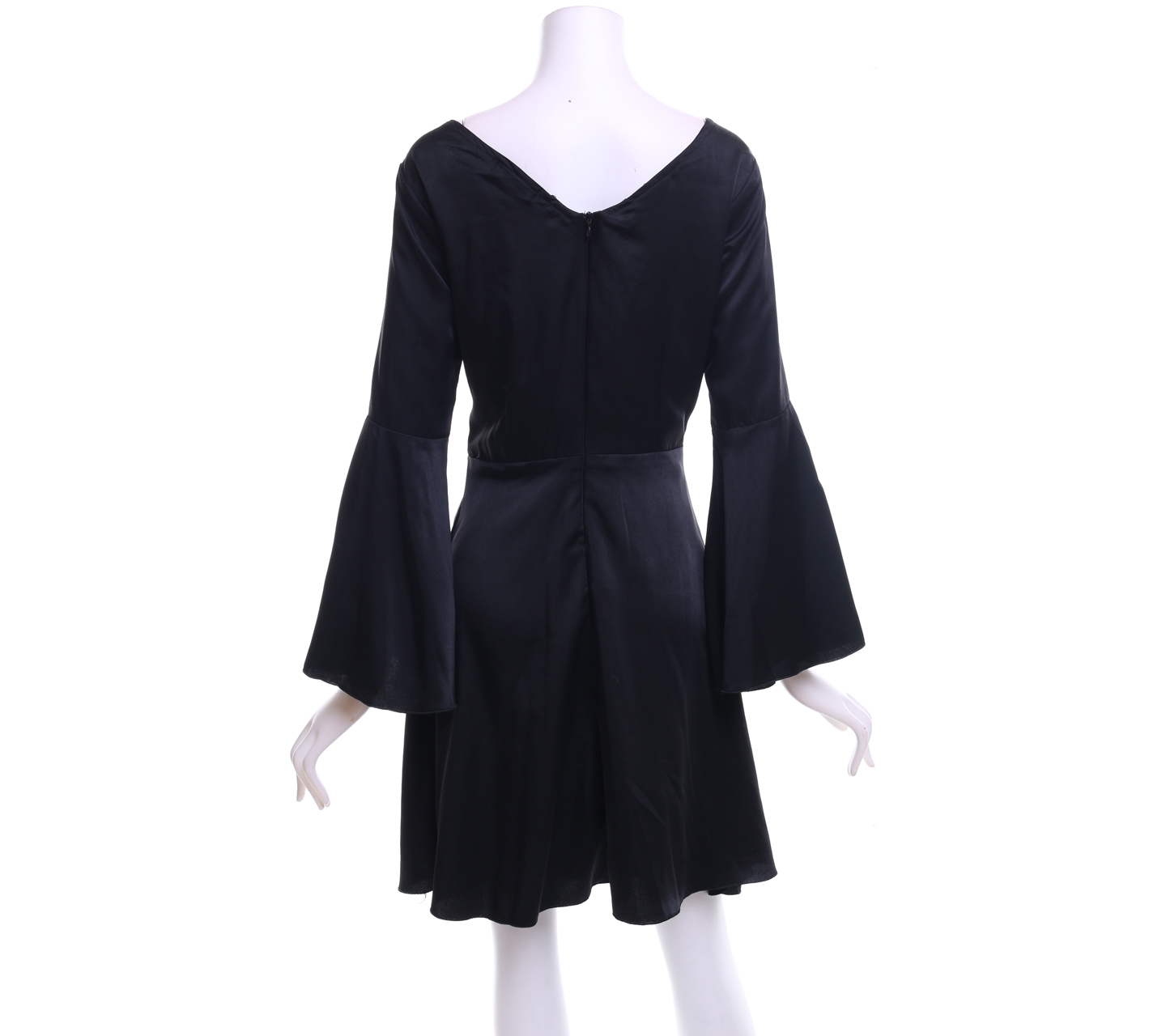 Black Bell Sleeve Mini Dress