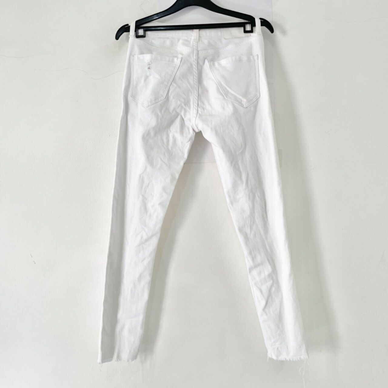 Zara White Ripped Long Pants