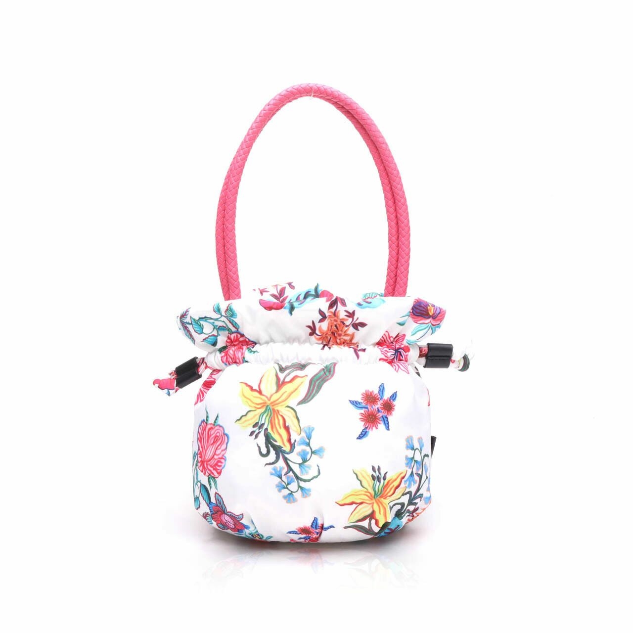 Private Collection White Floral Shoulder Bucket Bag