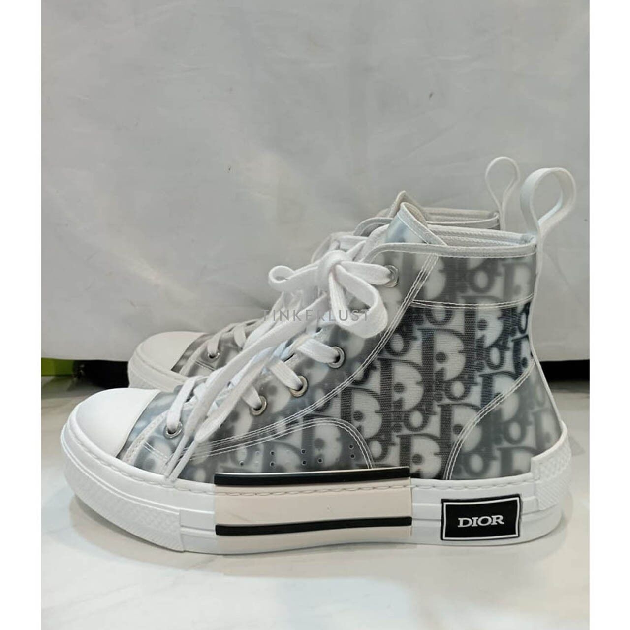 Christian Dior B23 High-Top Oblique White Sneakers