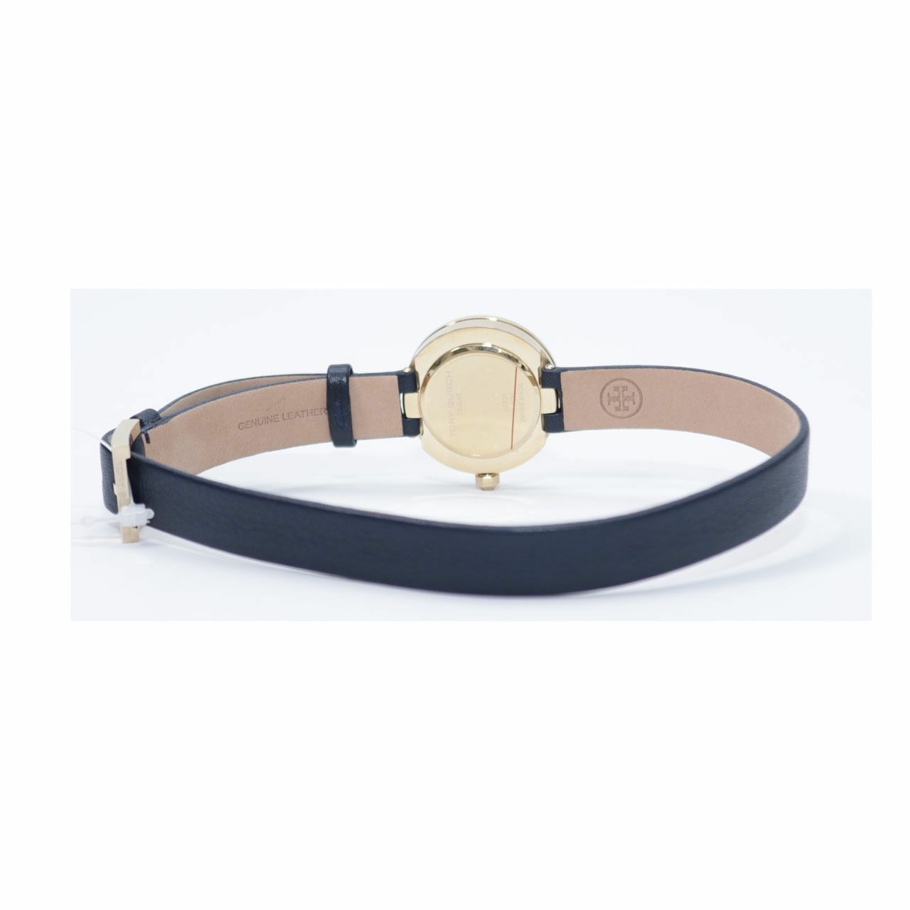 Tory Burch Navy Women's Swiss Reva Leather Wrap Strap 28mm Wrist Watch