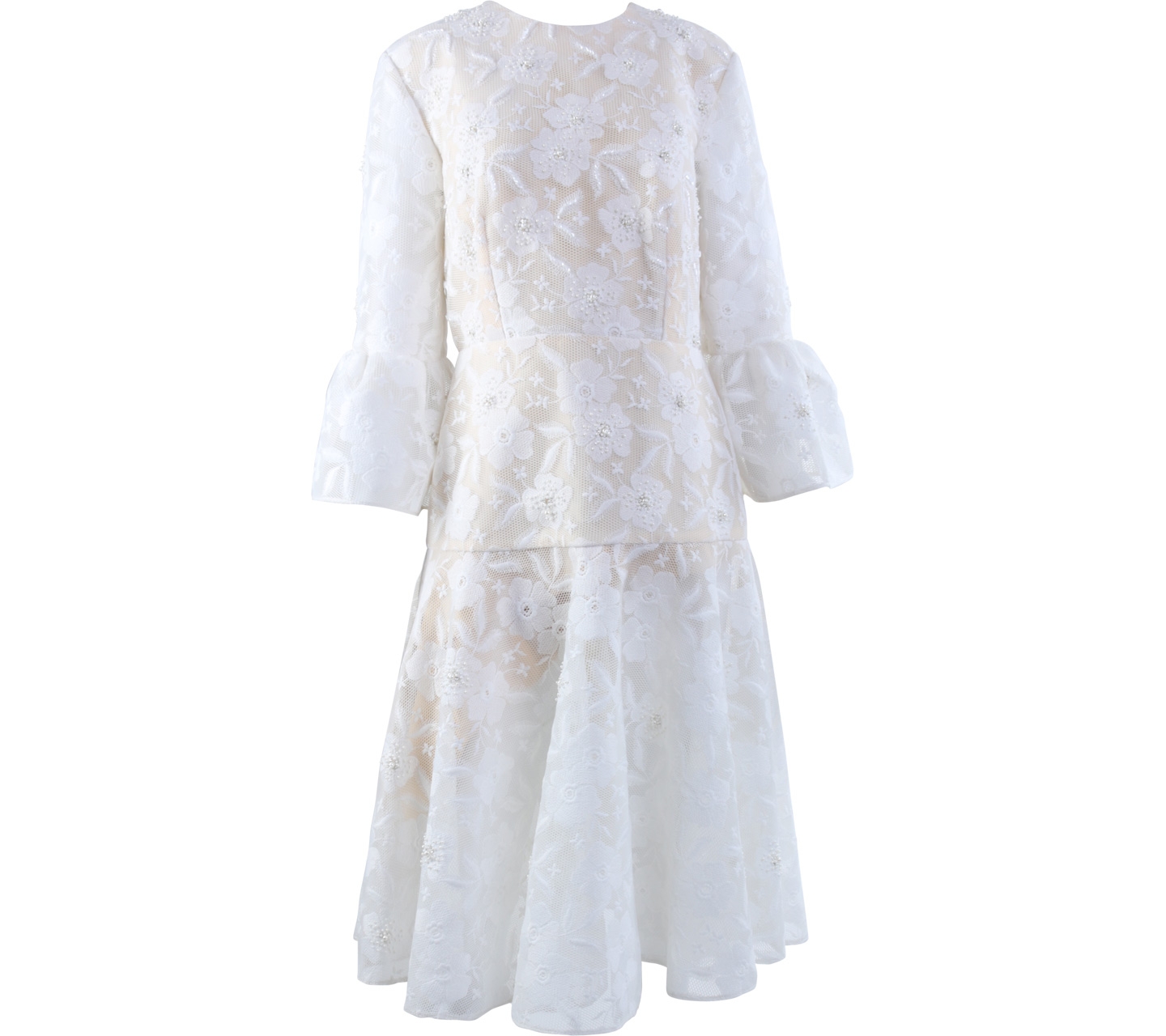 Sebastianred White Squin Midi Dress