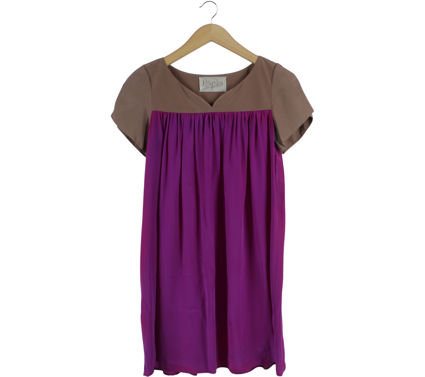 Rory Beca Purple And Brown Flare Mini Dress