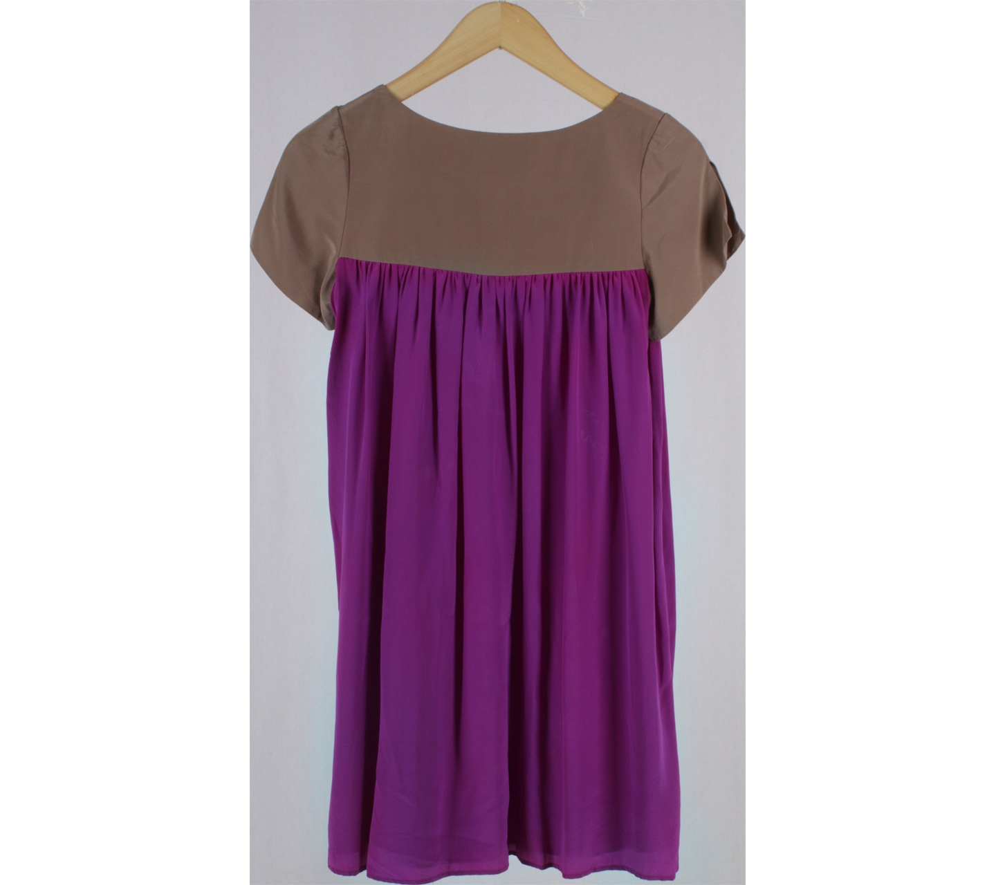 Rory Beca Purple And Brown Flare Mini Dress