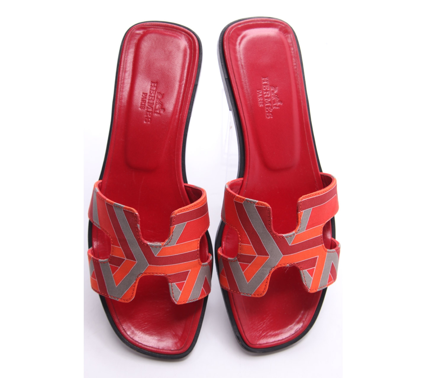 Hermes Red Oran Sandals