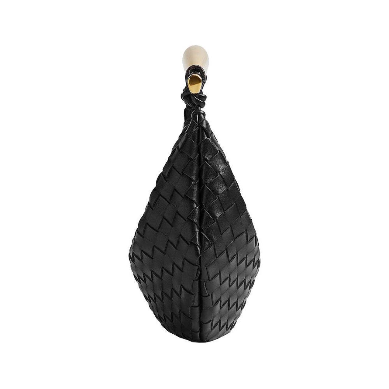 Bottega Veneta Sardine Top Handle Bag Black Ghw