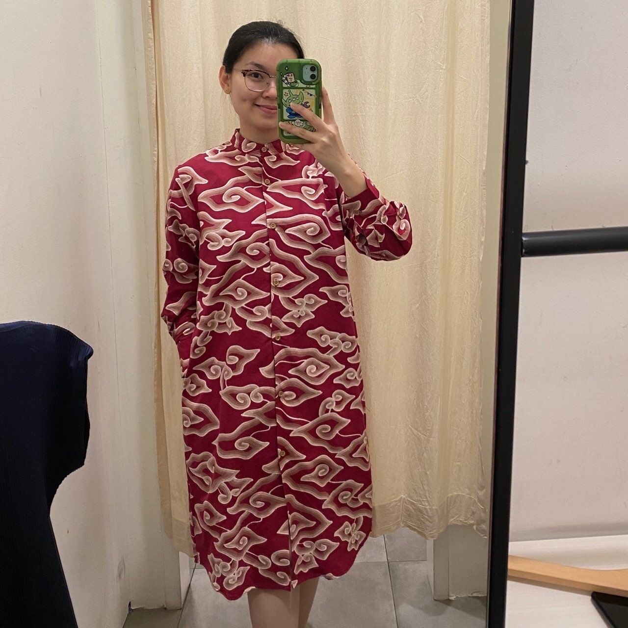 lakon-indonesia Mega Mendung Basic Shirt Dress