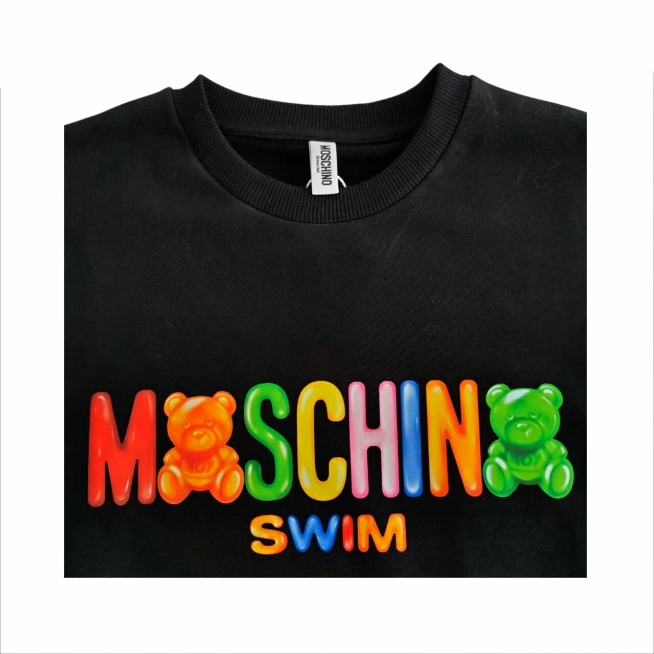 Moschino Black Gummy Bears Swim Logo Sweatshirts