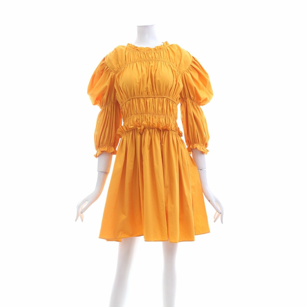 Yuan Mustard Mini Dress