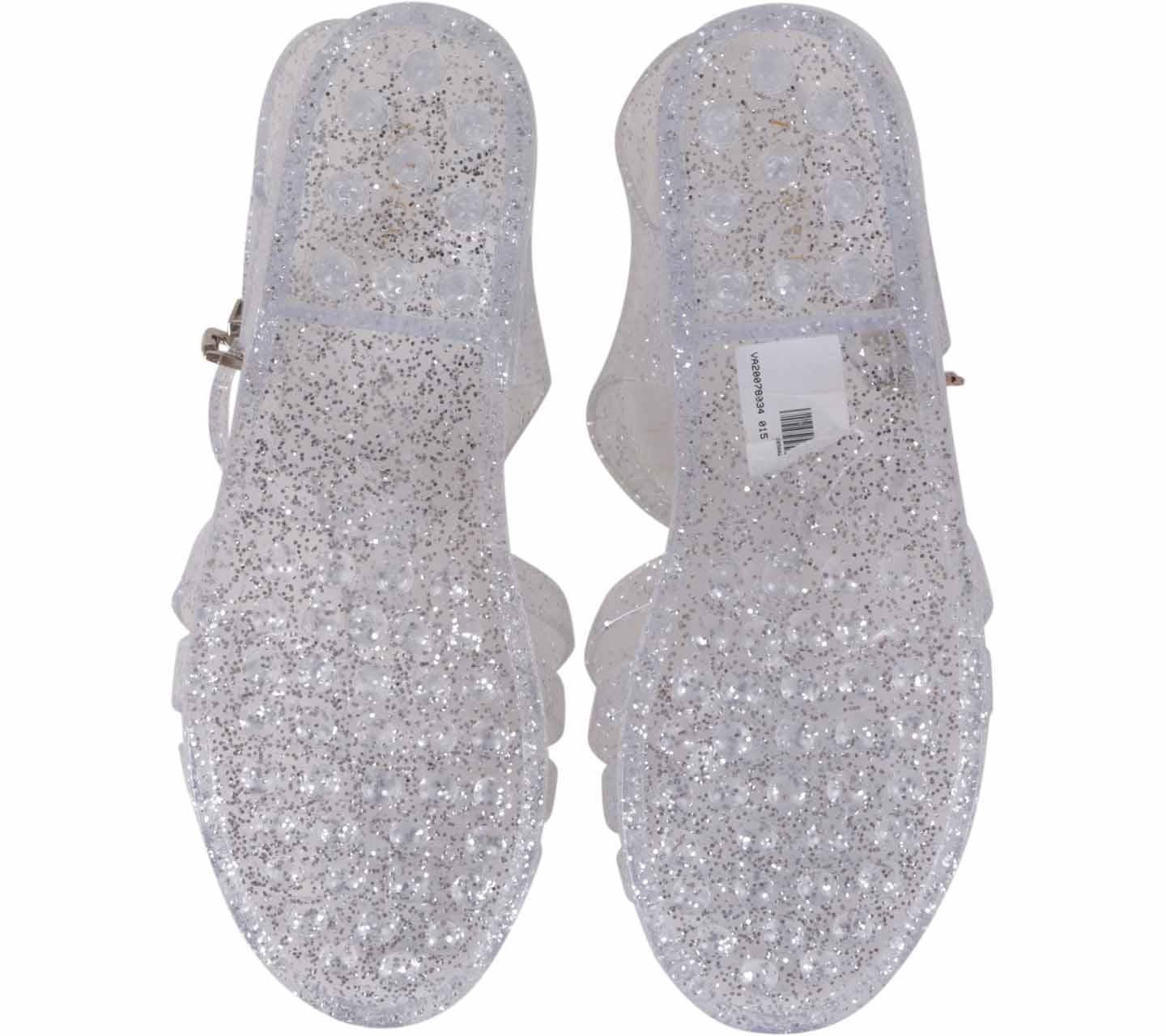 Vincci White Jelly Glittery Sandals